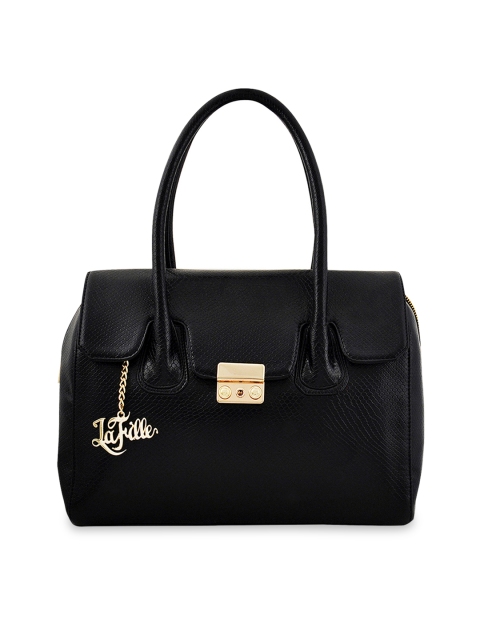 

LaFille Black Solid Handheld Bag