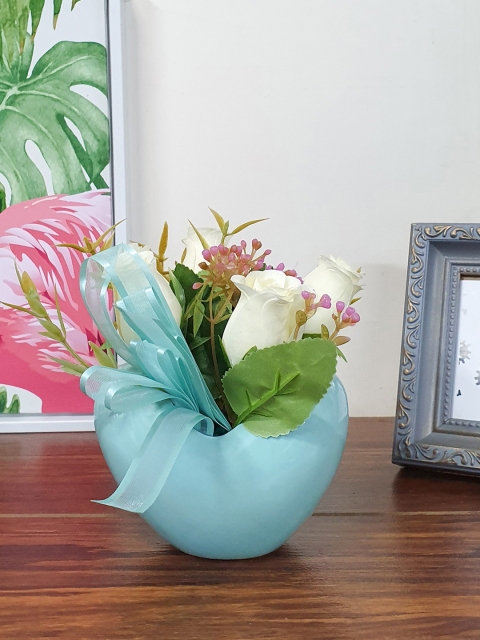 

Art Street Pink & Cream Artificial Rose Plant With Pot