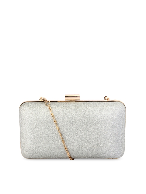 

Berrypeckers Silver-Toned Textured Clutch