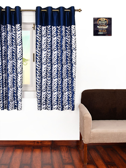 

Ariana Navy Blue Single Room Darkening Window Curtain