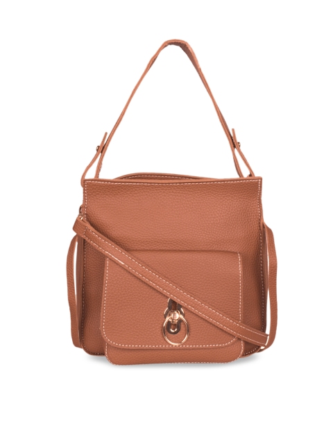 

Bagkok Tan Brown Solid Handheld Bag
