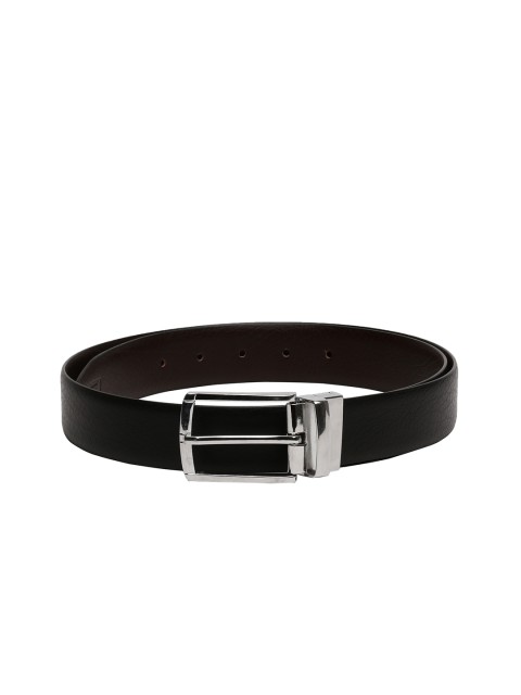 

CRUSSET Men Black & Brown Solid Reversible Leather Belt