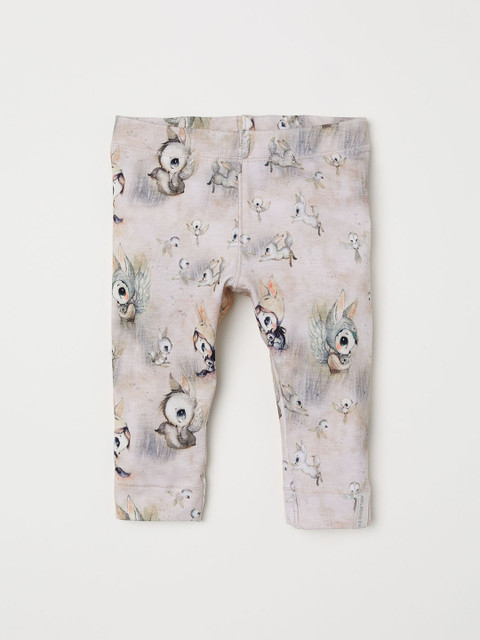 

H&M Girls Beige Printed Printed Leggings