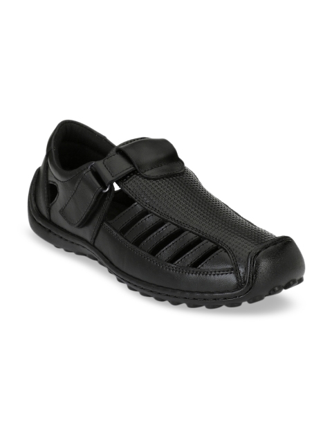 

Sir Corbett Men Black Leather Fisherman Sandals