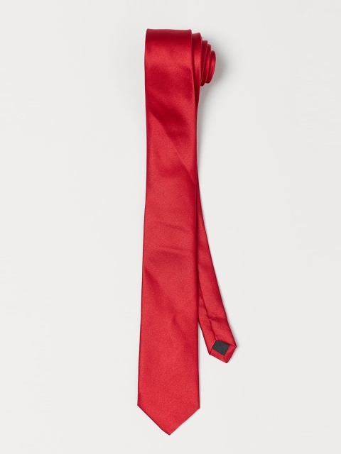 

H&M Men Red Solid Satin Tie