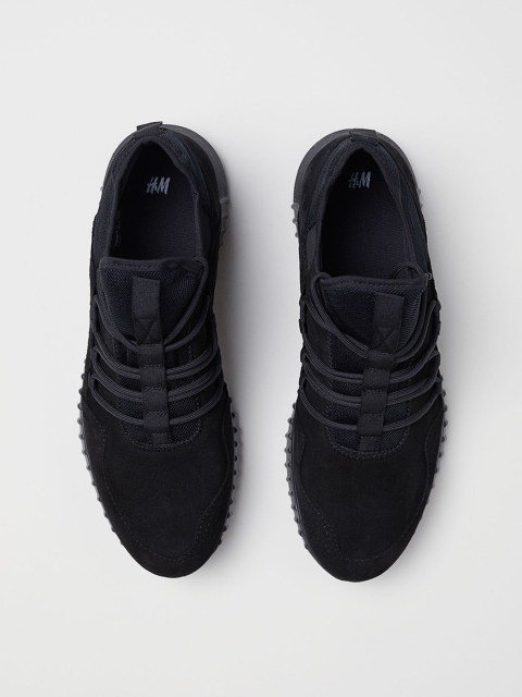 

H&M Men Black Suede Trainers