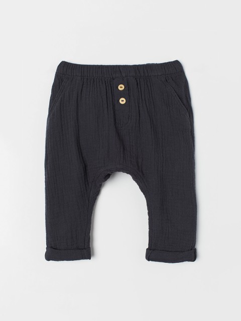 

H&M Women Charcoal Grey Cotton Trousers