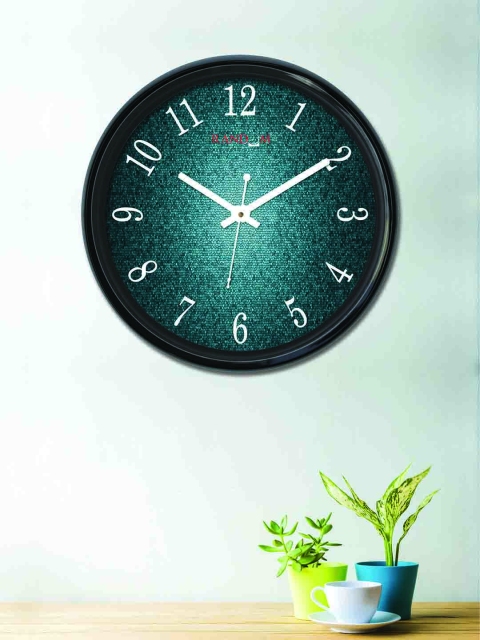 

RANDOM Teal Green Round Printed Analogue Wall Clock 30 cm