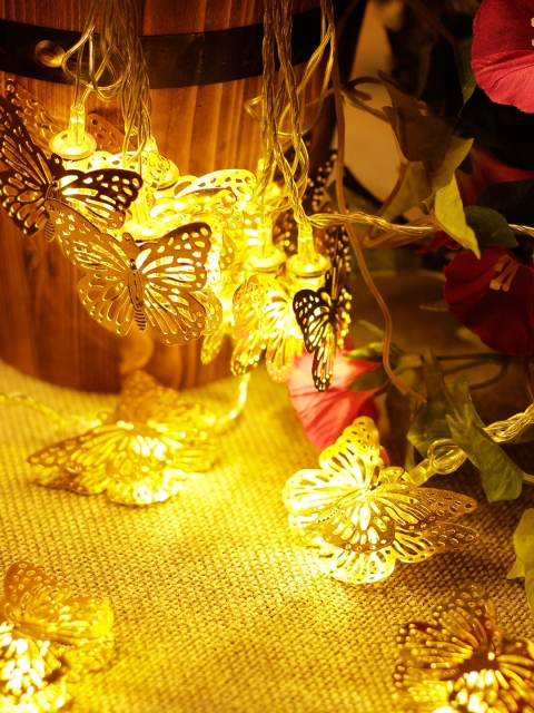 

TAYHAA Yellow Cute and Petite Golden Butterfly String Lights