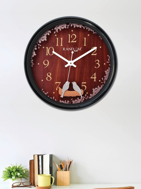 

RANDOM Coffee Brown & Grey Round Printed Analogue Wall Clock (30 x 30 x 5)