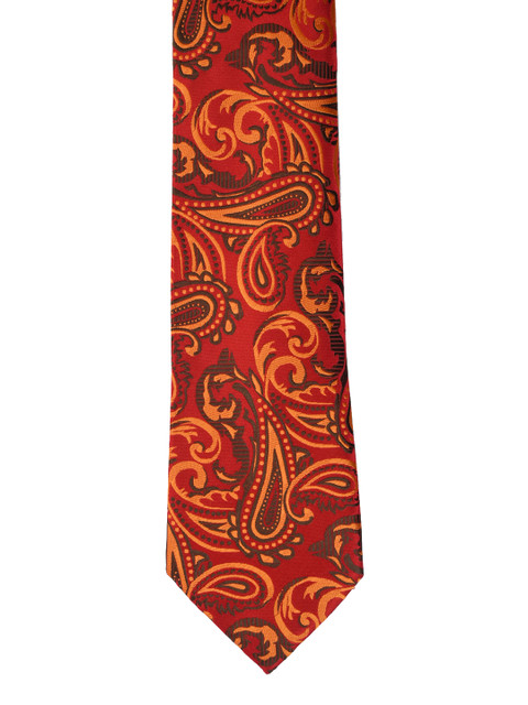 

Calvadoss Red & Yellow Woven Design Broad Tie
