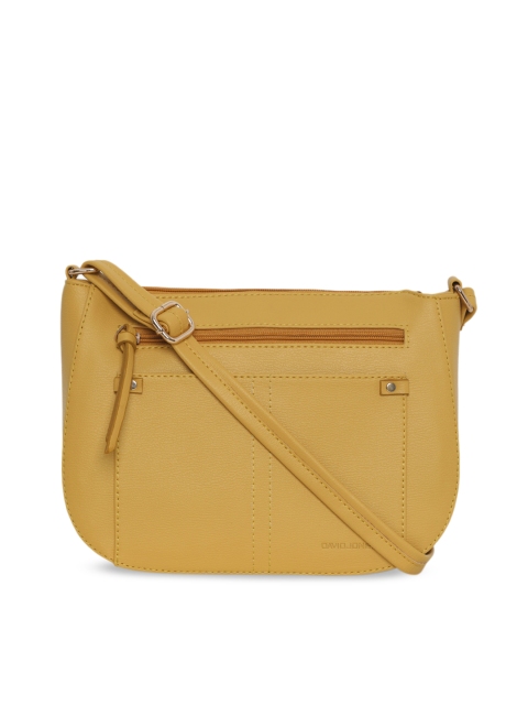 

David Jones Yellow Solid Sling Bag