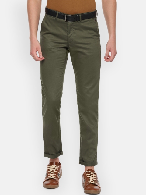 

Louis Philippe Sport Men Olive Green Slim Fit Solid Regular Trousers