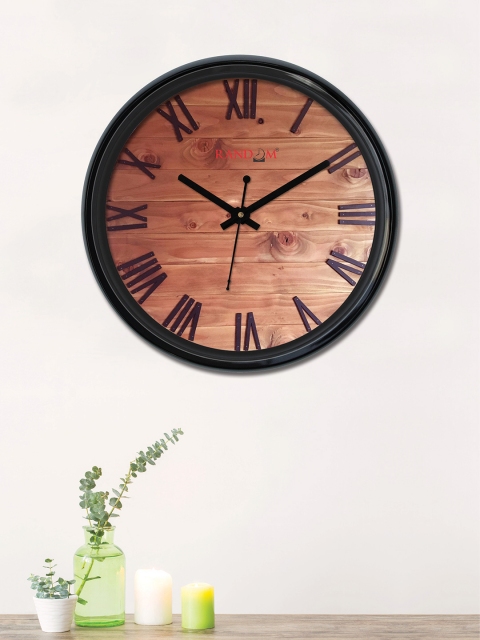 

RANDOM Brown Round Solid Analogue Wall Clock (30 x 30 x 5)