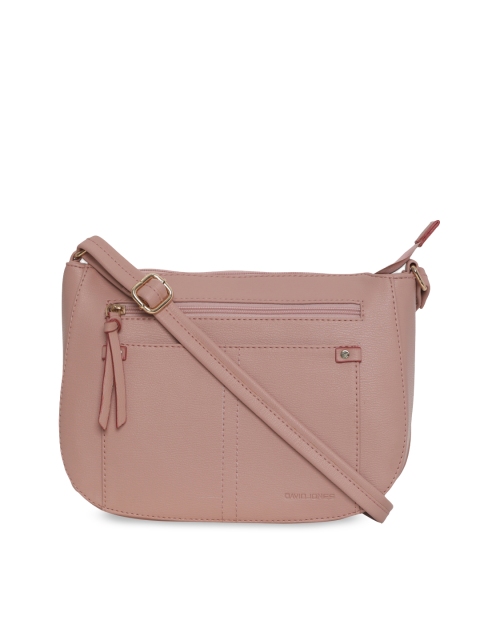 

David Jones Pink Solid Sling Bag