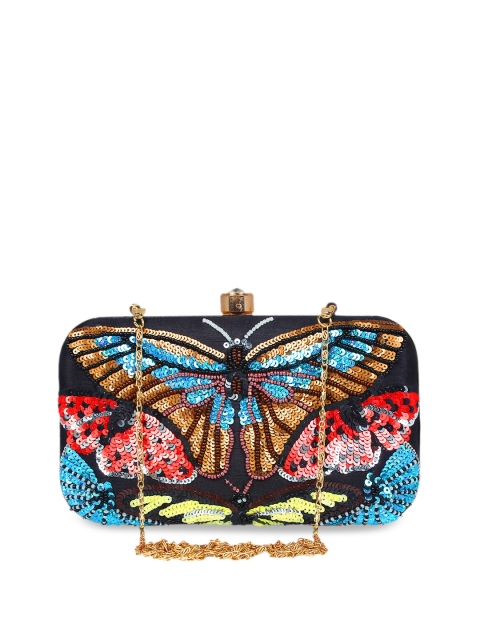 Anekaant Multicoloured Embellished Box Clutch, Multi