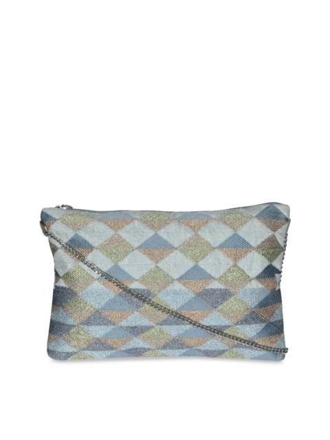 

Diwaah Grey Printed Handmade Sling Bag