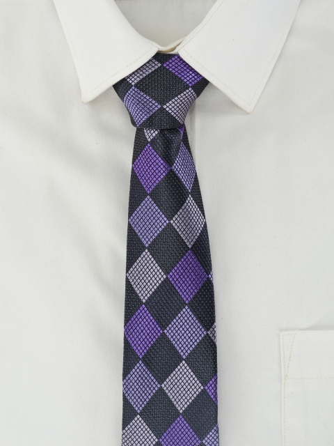 

Calvadoss Purple Checked Broad Tie