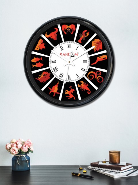 

RANDOM Black & Red Round Printed 30 cm Analogue Wall Clock