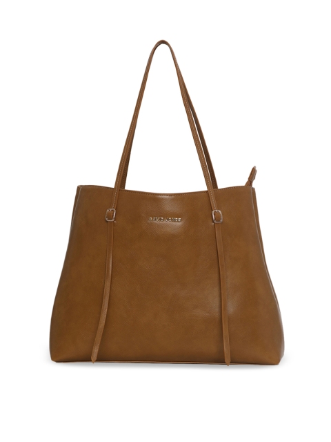 

David Jones Tan Brown Solid Shoulder Bag