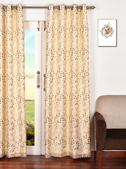 

Ariana Gold-Coloured Single Black Out Long Door Curtain