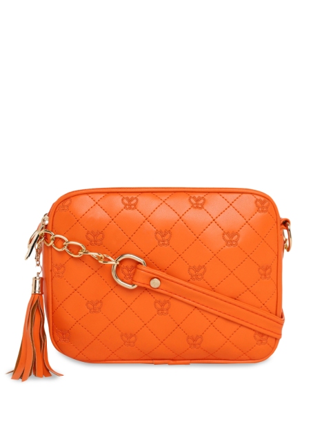 

KLEIO Orange Textured Sling Bag