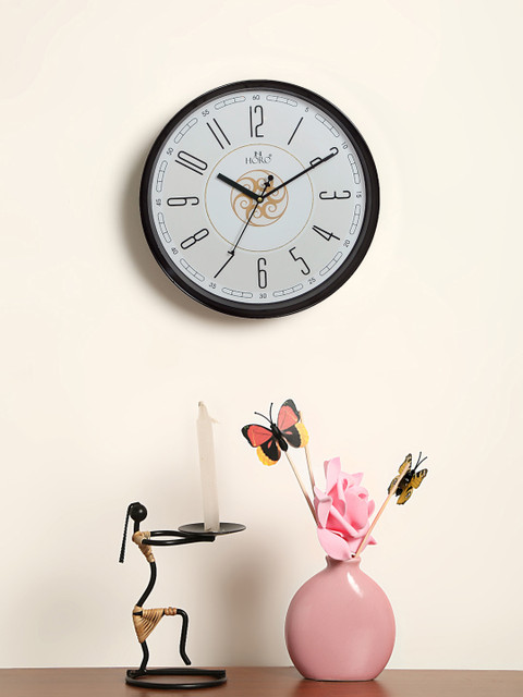 

Horo White Round Printed Analogue Wall Clock 30 cm