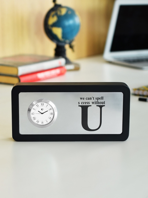 

Archies Black Rectangle Printed 19.8 x 9.6 cm Analogue Table Clock