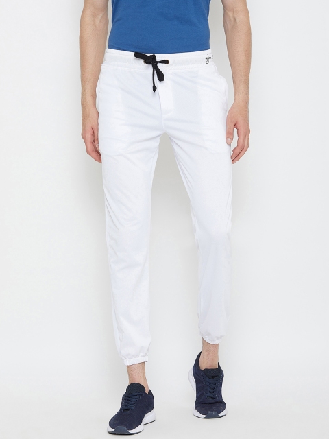 

Wear Your Mind Men White Solid Straight-Fit Joggers