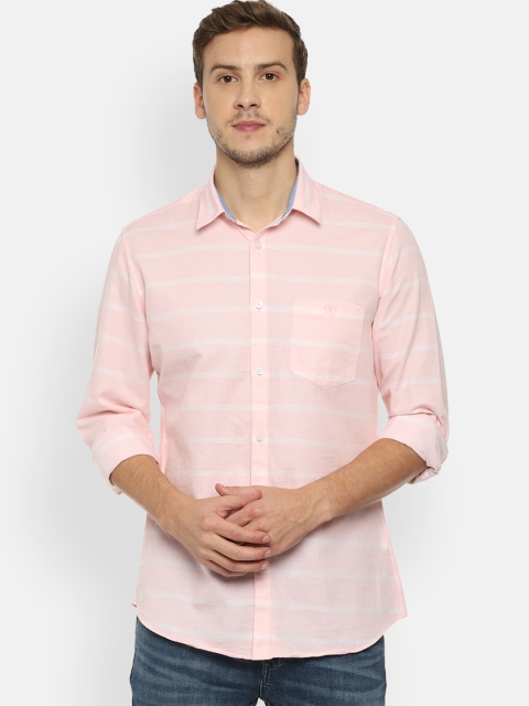 

Van Heusen Sport Men Pink Slim Fit Striped Casual Shirt
