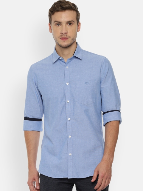 

Van Heusen Sport Men Blue Slim Fit Solid Casual Shirt