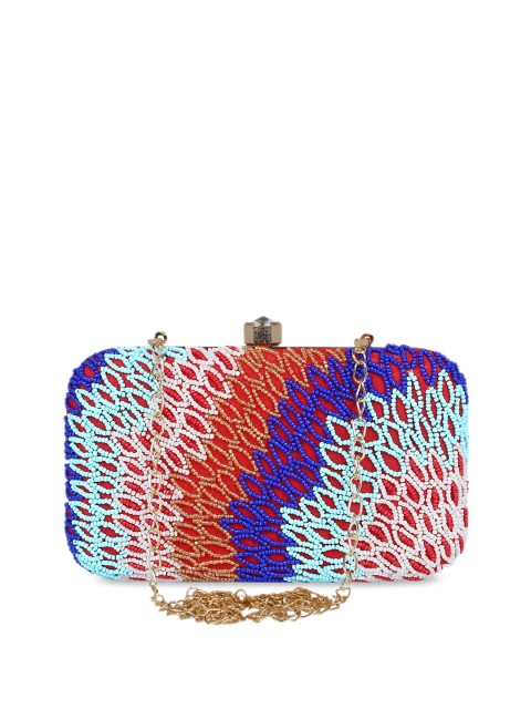 

Anekaant Multicoloured Embellished Box Clutch, Multi