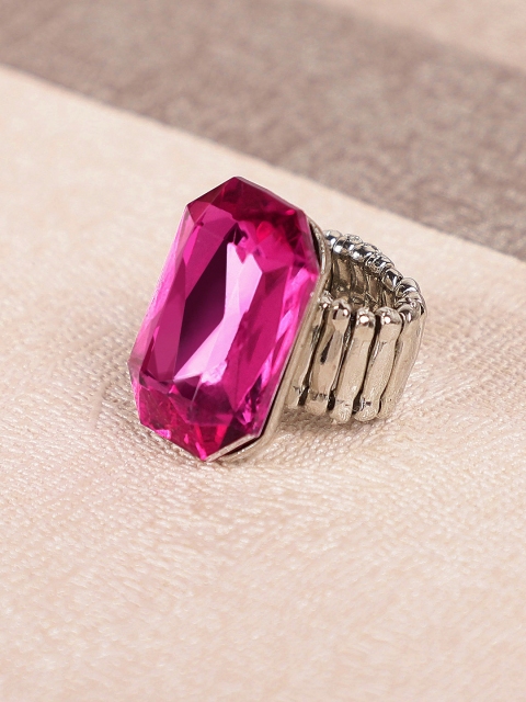 

Crunchy Fashion Women Pink Silver-Plated Ring
