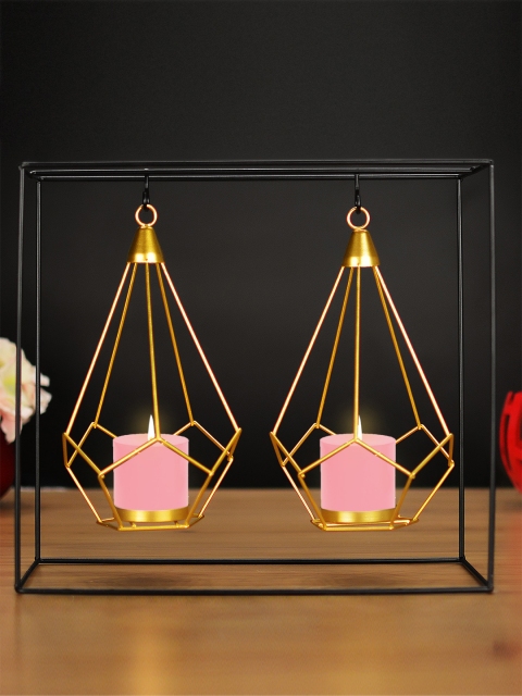 

Archies Gold-Toned Set Of 2 Candle Holders