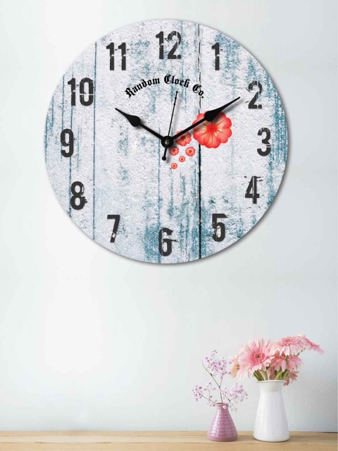 

RANDOM Turquoise Blue Round Printed Analogue Wall Clock