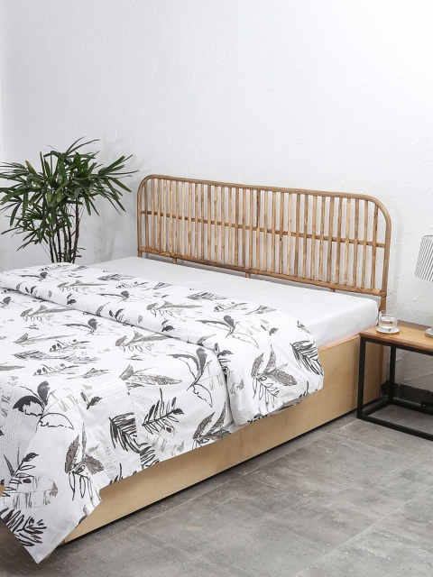 

House This Unisex Grey and White Printed Double Duvet Cover