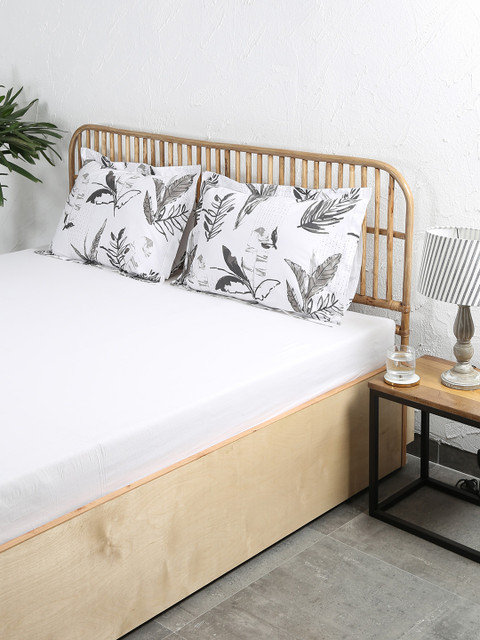 

House This Unisex Grey and White Printed Pillow Covers