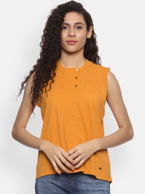 

Allen Solly Woman Yellow Solid Regular Top