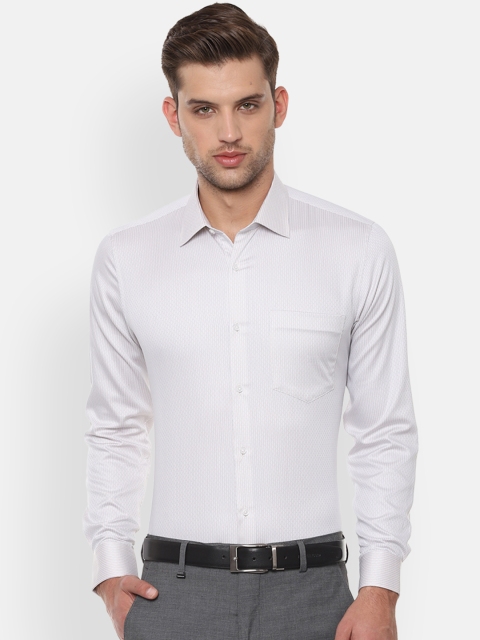 

Van Heusen Men White Slim Fit Striped Formal Shirt