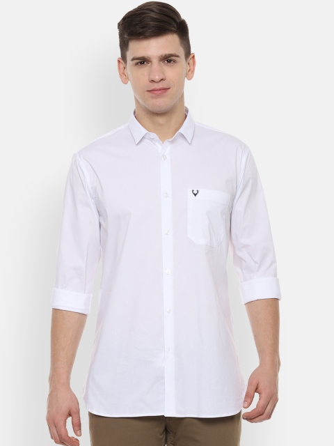 

Allen Solly Men White Slim Fit Solid Casual Shirt