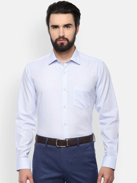 

Van Heusen Men Blue Regular Fit Striped Formal Shirt