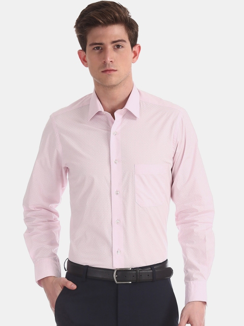

Arrow Men Pink Regular Fit Printed Formal Shirt