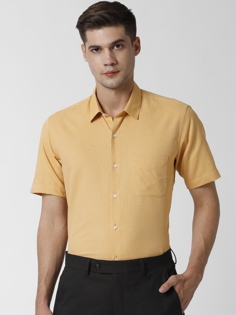 

Peter England Men Yellow Regular Fit Self Design Formal Shirt