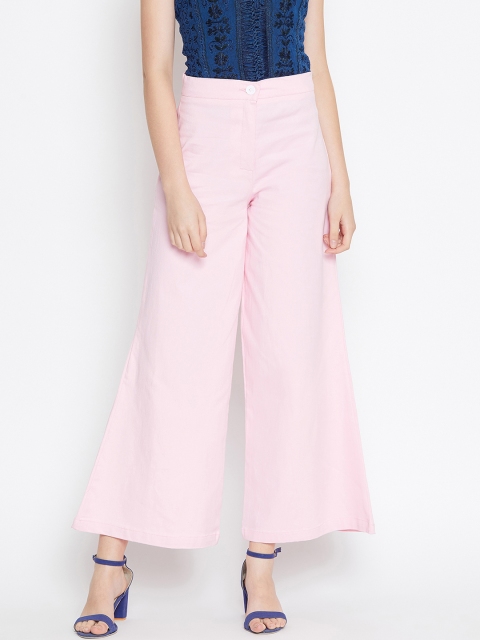 

Rider Republic Women Pink Slim Fit Solid Parallel Trousers