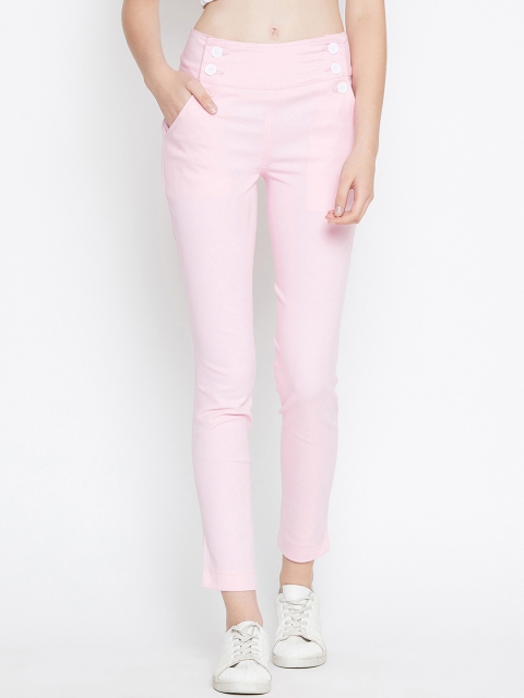 

Rider Republic Women Pink Slim Fit Solid Chinos