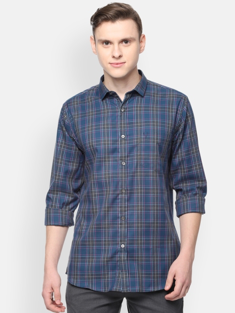 

Allen Solly Men Blue & Grey Slim Fit Checked Casual Shirt