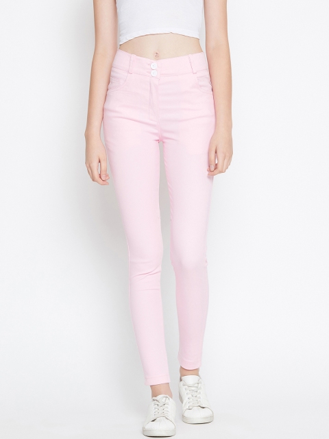 

Rider Republic Women Pink Slim Fit Solid Chinos