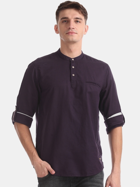 

Cherokee Men Purple Regular Fit Solid Casual Shirt, Burgundy