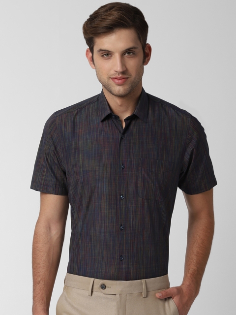 

Peter England Men Grey Regular Fit Self Design Formal Shirt