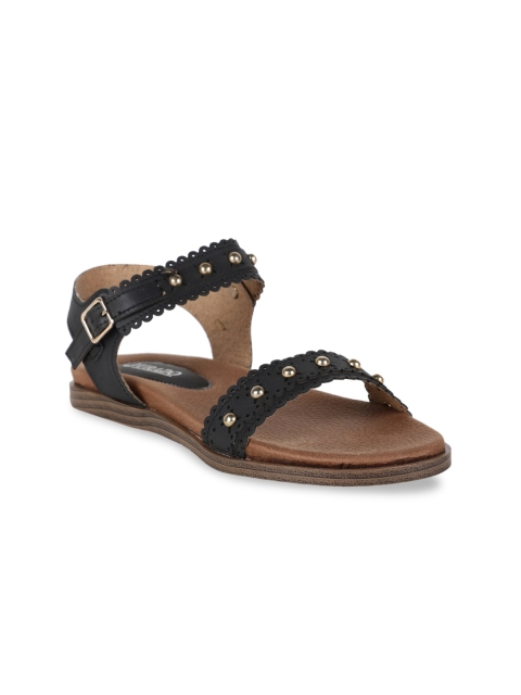 

Jurado Women Black Embellished Open Toe Flats